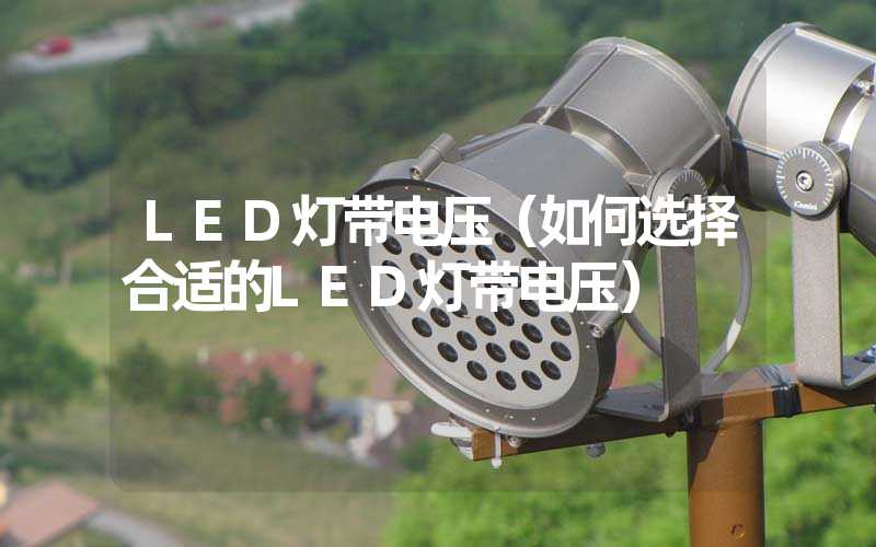 LED灯带电压（如何选择合适的LED灯带电压）