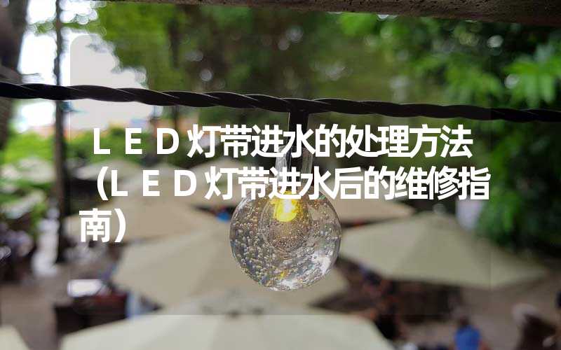 LED灯带进水的处理方法（LED灯带进水后的维修指南）