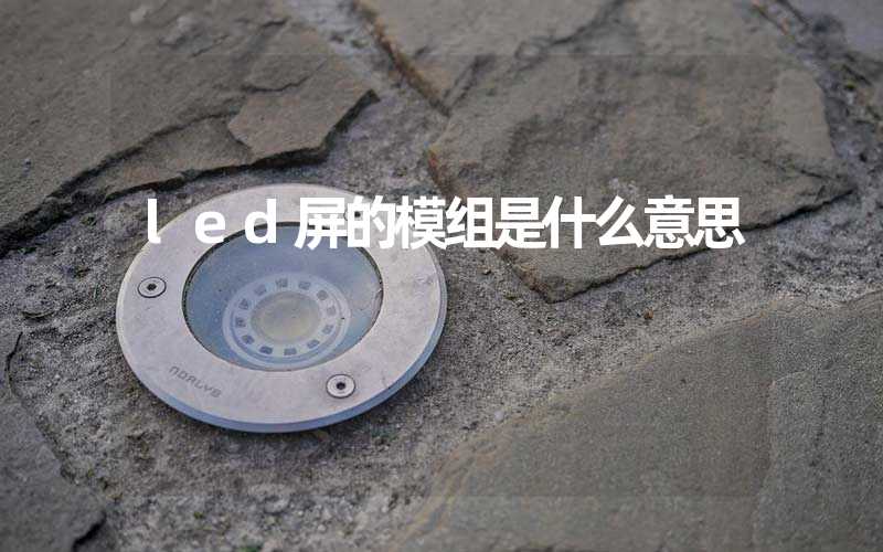 led屏的模组是什么意思