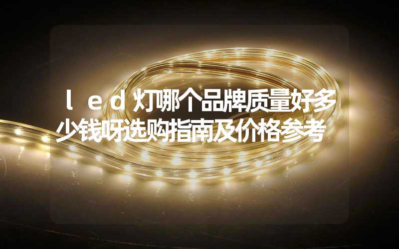 led灯哪个品牌质量好多少钱呀选购指南及价格参考