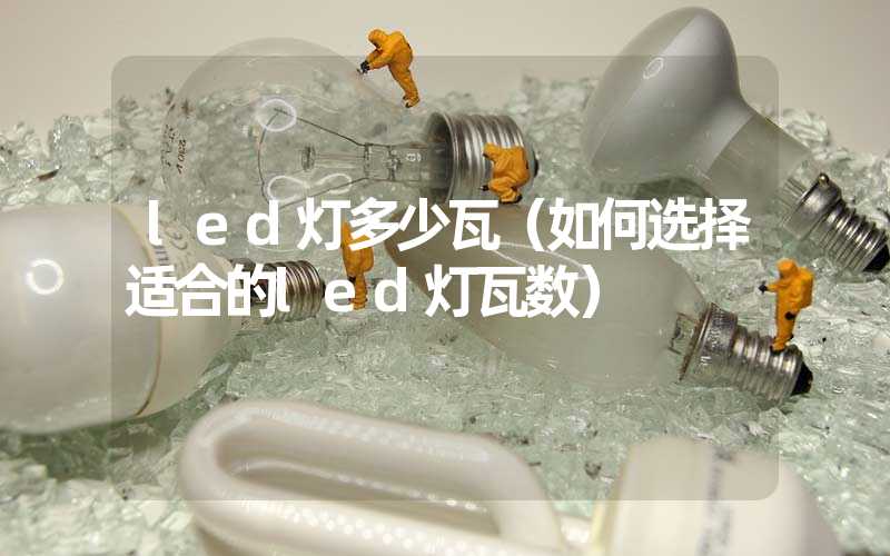 led灯多少瓦（如何选择适合的led灯瓦数）