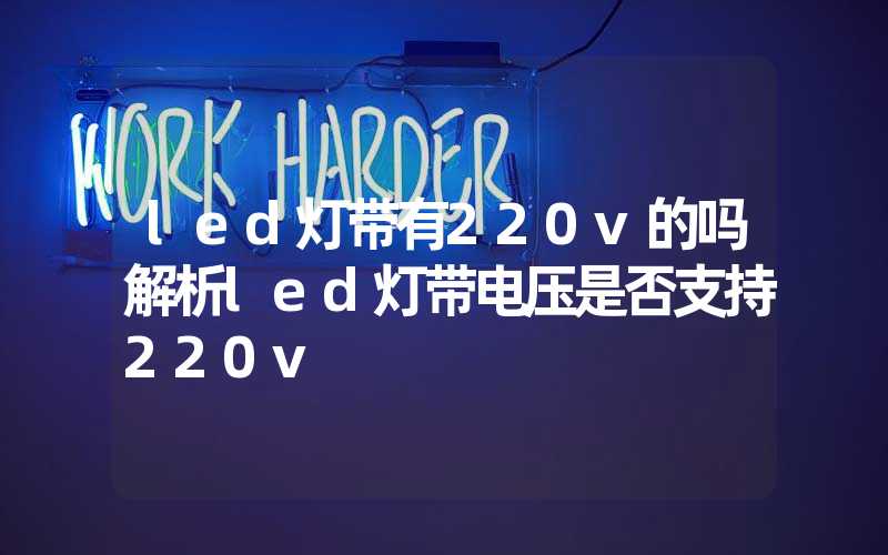 led灯带有220v的吗解析led灯带电压是否支持220v