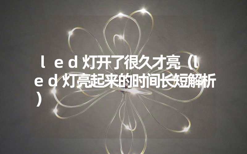 led灯开了很久才亮（led灯亮起来的时间长短解析）